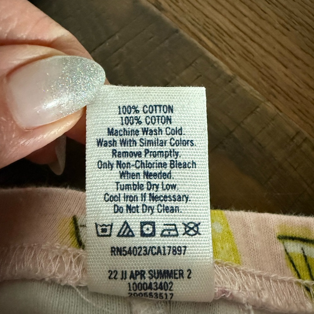Janie and Jack Pink Pajama Set with Beach Print - Picture 4 of 5